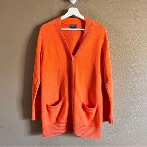 Pendleton Orange Women's Cardigan Sweater Size Large